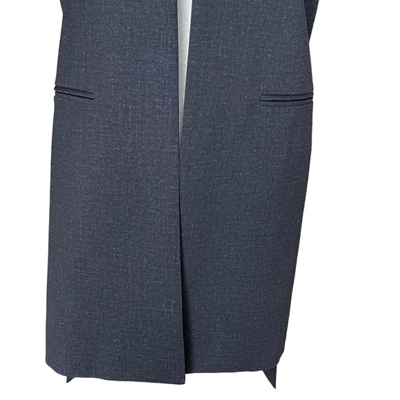 Cabi Women’s Drafting Charcoal Grey Vest Size S Step Hem Side Slits Lagenlook - Picture 7 of 13